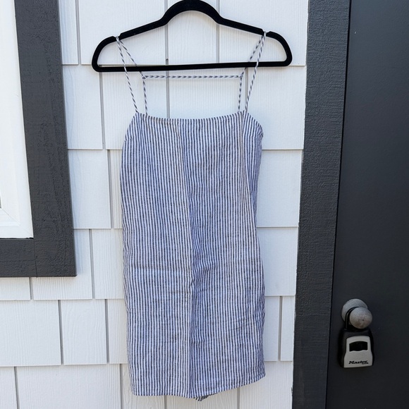 Reformation Dresses & Skirts - Reformation Aubree Blue and White Linen Striped Mini Dress